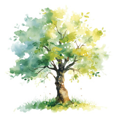 Trees, transparent background, the relaxing shade of nature