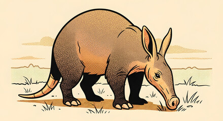  armadillo vector illustration