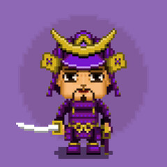 Fototapeta premium Pixel Art Samurai