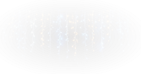 Decorative Christmas card with glowing garland lights, colourful illumination, bright celebration design, and winter holiday greeting illustration