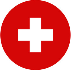 switzerland flag button