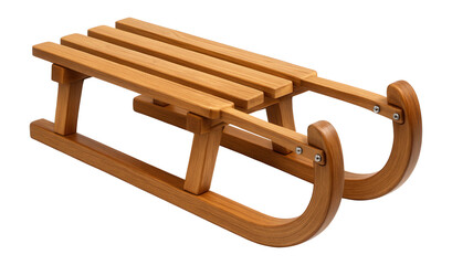Wooden sled with reinforced joints