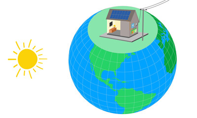 Sustainable energy on our planet through homes that generate clean electricity from solar power.