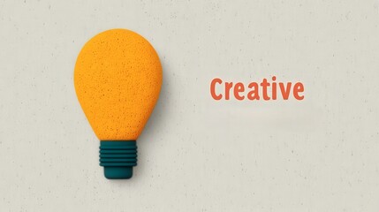 Creative Light Bulb Concept with Inspirational Text
