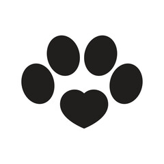 paw logo icon illustration flat