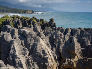 Pancake Rocks at Punakaiki , New Zealand