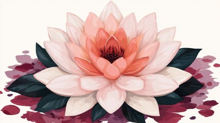 Serene Lotus Flower with Water Droplets for Spa and Relaxation