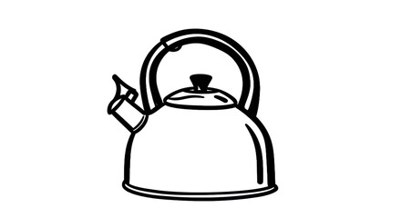 Outlined kettle illustration