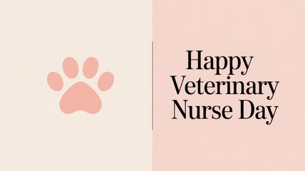 Celebrate veterinary nurse day with a charming card featuring a soft pastel background and a heartfelt message. Vet Nurse Day