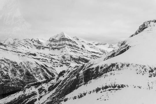 The Northern Rockies as seen from a helicopter.