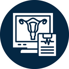 Diagnosis icon for cancer diagnosis, website, application, printing, document, poster design, etc