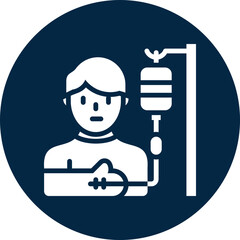 Chemotherapy icon for cancer diagnosis, website, application, printing, document, poster design, etc