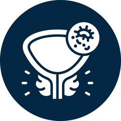 Prostate cancer icon for cancer diagnosis, website, application, printing, document, poster design, etc