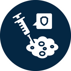 Immunotherapy icon for cancer diagnosis, website, application, printing, document, poster design, etc