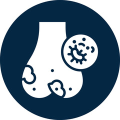 Testicular cancer icon for cancer diagnosis, website, application, printing, document, poster design, etc