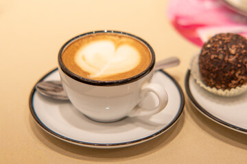 cup of coffee with milk