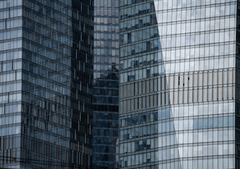 blue wall business buildings architectural background