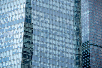 Obraz premium blue wall business buildings architectural background