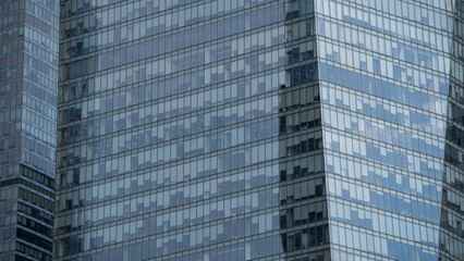 blue wall business buildings architectural background