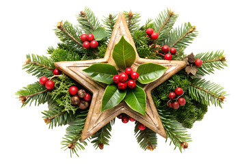 Golden Star Christmas Tree Topper for christmas decoration design on transparent background, Png
