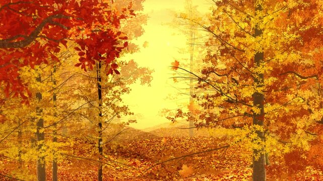 Autumn Leaves Background animation for Autumn, Fall Season and Thanksgiving Holidays season.
