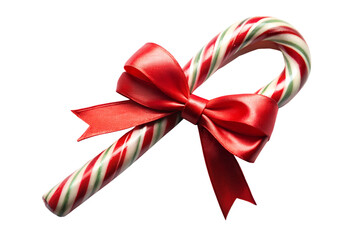 Candy Cane for christmas design isolated on transparent background