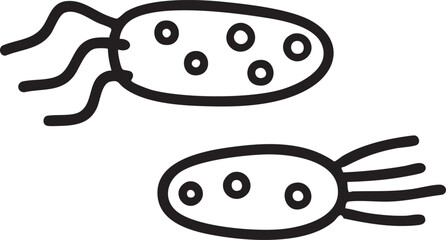 Bacteria vector illustration: germs, microbes, and microbiology graphic eps silhouette