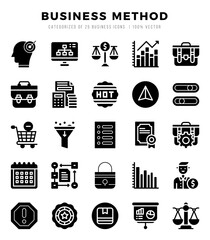 icons set. Business Method for web. app. vector illustration.