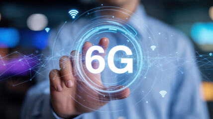 6G Technology Concept with Wireless Network Connection