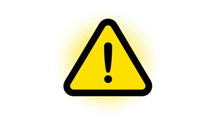 Bold yellow hazard warning symbol with exclamation mark signals urgent attention needed now