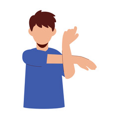 Fototapeta premium Man Stretching Arm