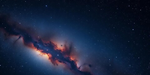 Fototapeta premium Vast, star-studded night sky, nebulae swirl across cosmic expanse, space background, cosmic landscape