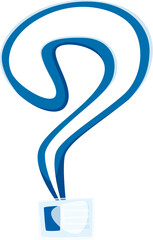 Medical cartoon font doctors badge punctuation question mark. Medicine type sign, healthcare vector English font special symbol. Kids ABC typeset mark or medical English alphabet typeface element