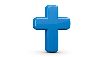 Obraz premium Blue plus symbol graphic