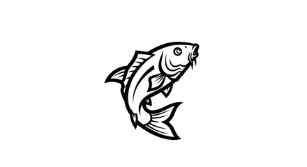 Obraz premium Carp fish illustration