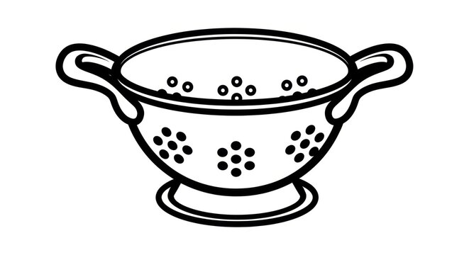 Empty colander illustration