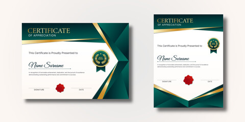 Certificate design, Modern luxury certificate template for diploma, award and appreciation