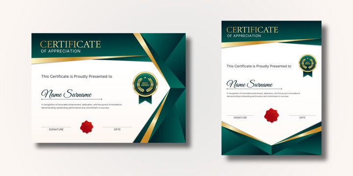 Certificate design, Modern luxury certificate template for diploma, award and appreciation