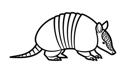 Outlined armadillo illustration