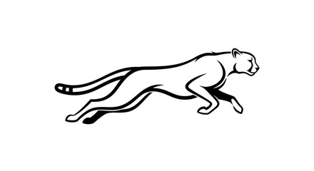 Running cheetah silhouette