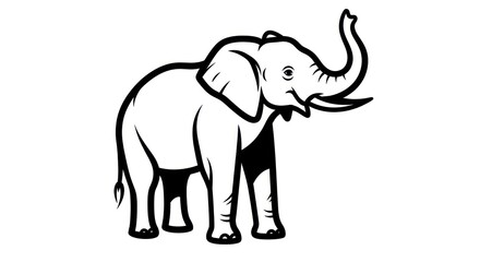 Obraz premium Simple elephant illustration