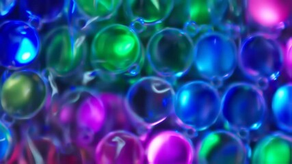 Abstract Blurred Circles of Neon Colors - Powered by Adobe