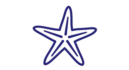Obraz premium Simple starfish drawing