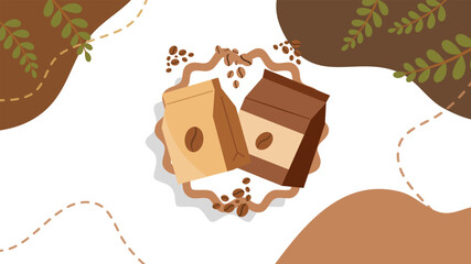 Coffee frame design background