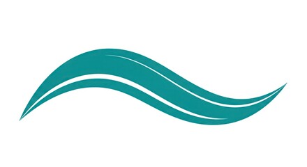 Teal wave design element