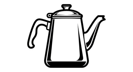 Obraz premium Vintage coffee kettle illustration