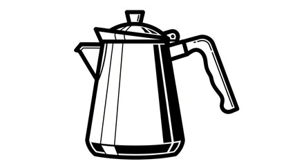 Obraz premium Vintage coffee pot illustration