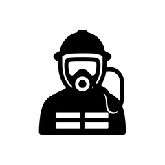 Fototapeta premium Firefighter Hazmat Suit icon