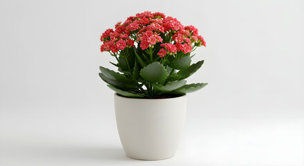 Red Kalanchoe Flowering Plant in Pot &ndash; Tanaman Kalanchoe Merah dalam Pot