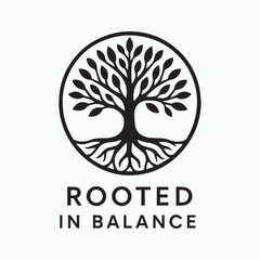 Embrace Tranquility Tree Symbolizing Rooted Growth and Inner Peace